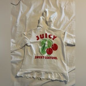 Juicy Couture White Hoodie with Cherry Graphic
